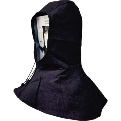 1Pc Blue Denim Fabric Welding Hood Welding Caps Hats Flame Retardant Helmet Hat Welding Neck Protection for Welder Safety Cover