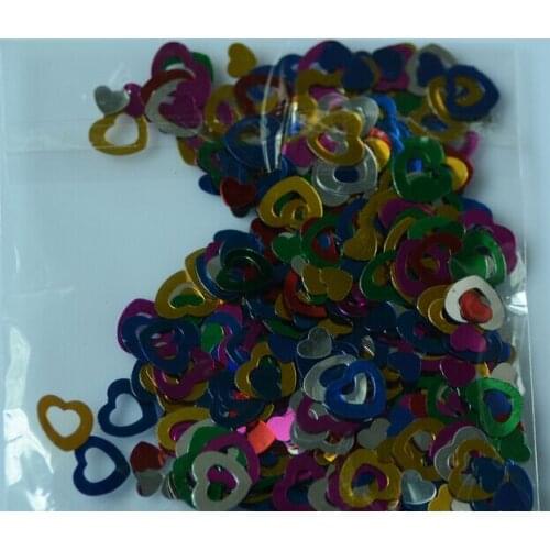 12mm Mixed Heart Wedding Table Confetti Party Decoration 10 packs = 10000pcs Gold Silver Multi color For U Pick