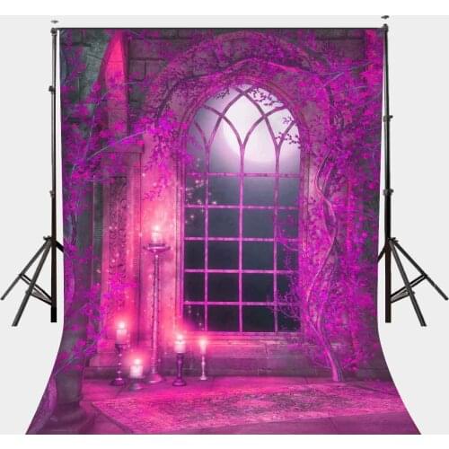 150x220cm Night View Background Indoor Candlelight Background Ultra Violet Color Backdrop