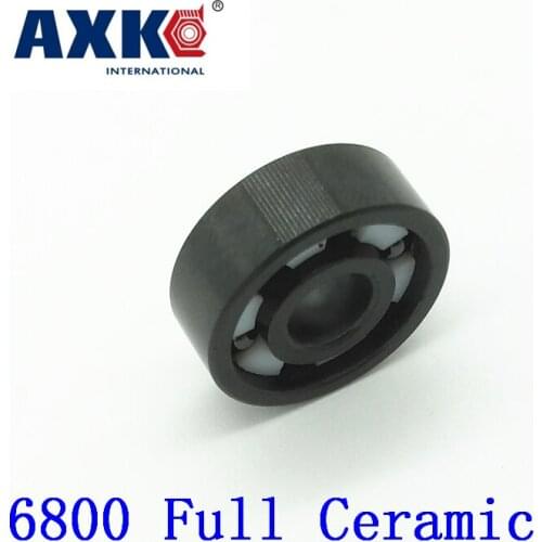 2019 Real Rodamientos Axk 6800 Full Ceramic Bearing ( 1 Pc ) 10*19*5 Mm Si3n4 Material 6800ce All Silicon Nitride Ball Bearings