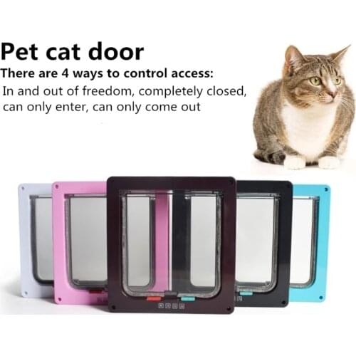 4-phase safety door lockable cat flap door ABS plastic S/M/L/XL animal small pet cat dog door pet supplies