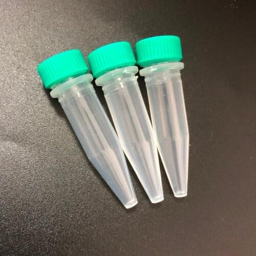 500pcs/lot 1.5ml 10*45mm Plastic cryogenic vials Screw cap sharp bottom Centrifuge tube Laboratory cryovial with Seal ring