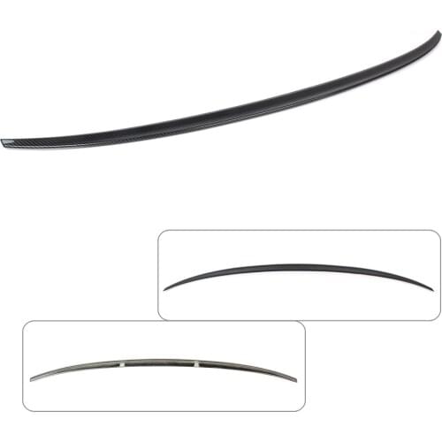 ABS Carbon Fiber Car Rear Tail Trunk Wing Spoiler Body Kit Lip Splitter Trim Moudling For AUDI A3 2014 2015 2016 2017 2018 2019