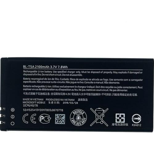 2100mAh BL-T5A Battery For Nokia Microsoft Lumia 550 Mobile Phone In Stock Latest Production High Quality Battery+Tracking Code