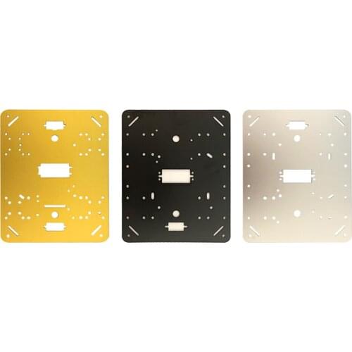 Aluminium Alloy Tank Car Chassis,Silver/Golden with Servo mechanical arm interface,for modification,tank model RC smart car,DIY