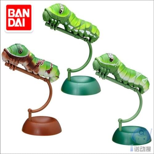 Bandai 47359 Movable Shellless Gashapon Caterpillar Swallowtail Butterfly Larva Simulation Animal Series Decoration Animal Model