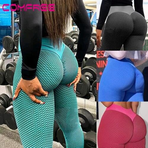 Ruched Butt Yoga Pants High Waist Booty Lifting Textured Tights Sport Workout Leggings for Women Gym Clothing Fitness Sportswear