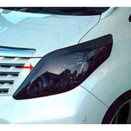 For Toyota ALPHARD 20 Headlights Smoked Black Lamp Cover Decorative Trim