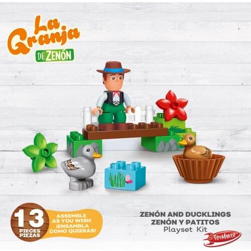 La Granja De Zenon Farm Animals Building Blocks Compatible Block House Garden Toys Bricks Playset for Kids