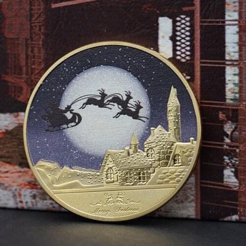 European and American Christmas color commemorative coins