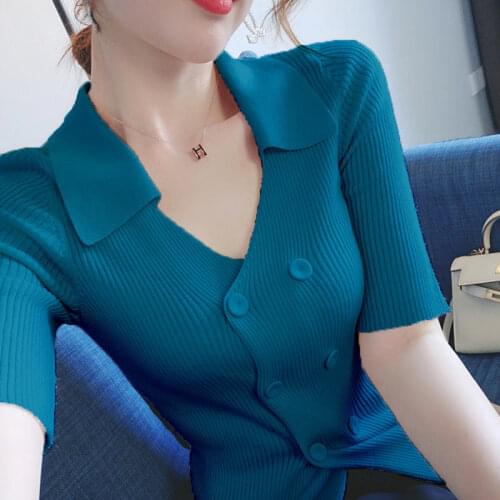 Short-Sleeved T-shirt Womens Summer Sweater Womens Top