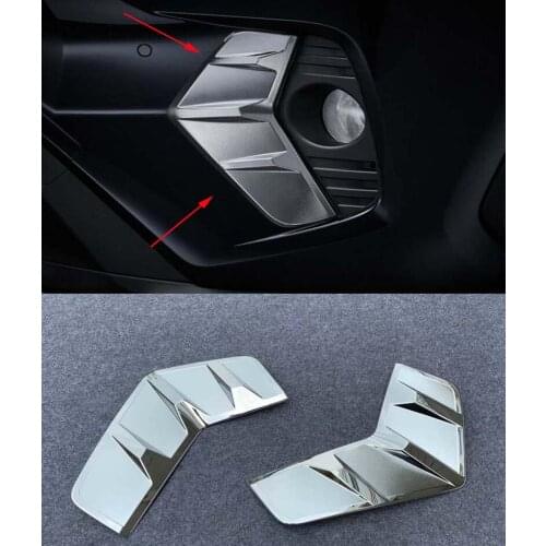 Chrome ABS Front Fog Light Lamp Garnish Cover Trim For 2019-2020 Toyota RAV4 ( 2PCS)