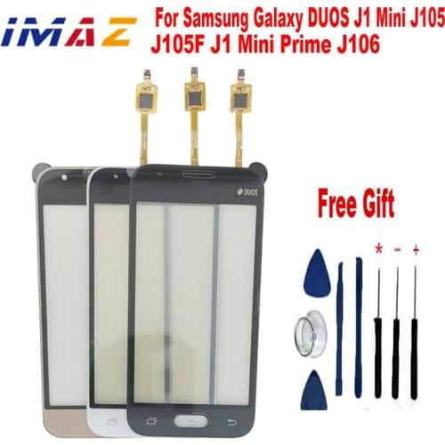 IMAZ For Samsung Galaxy DUOS J1 Mini J105 J106 SM-J105F And J1 Mini Prime Touch Screen Digitizer Sensor Outer Glass Lens Panel