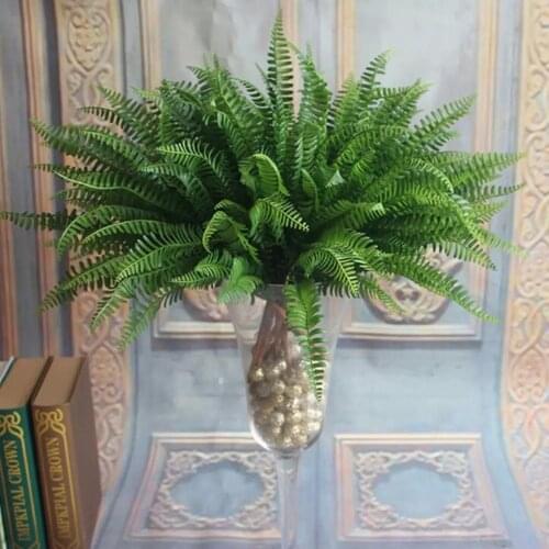 Artificial Plants Fake Persian Leaves Forest Silk Flower Foliage For Home Office Garden Outdoor Decor