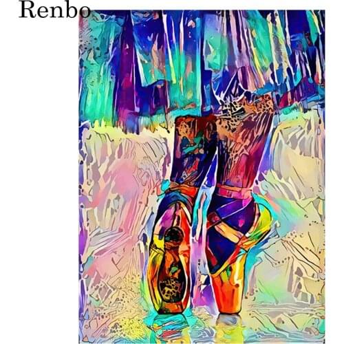 Full Square Round DIY 5D Diamond Painting Ballet foot Pattern Mosaic Kits Embroidery Rhinestone Pictures By Number Graffiti art