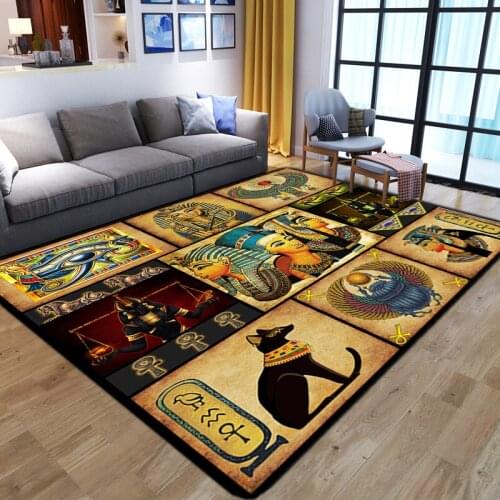 Bohemian 3D Print Carpet Retro Ethnic Style Family Carpets for Living Room Bedroom Area Rugs Soft Flannel Home kitchen Floor Mat