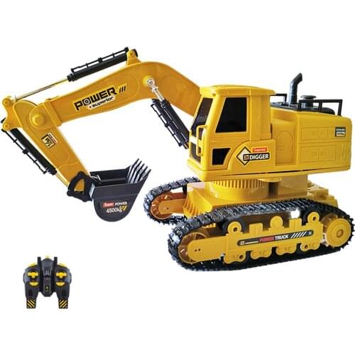 1:24 RC Engineering Car 2.4GHz Truck Caterpillar Tractor Model Radio Controlled Car 10 Channel RC Excavator Toy for Boy