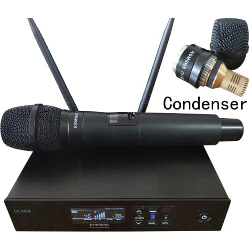 Leicozic QLXD24 SKM9 Wireless Microphone System Handheld Good Condenser Microfone Sem Fio Professional Mesa De Som 628-668Mhz