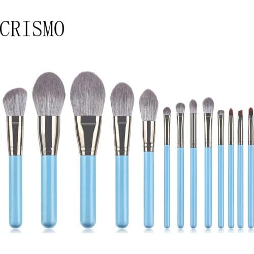 CRISMO 13PCS Professional Makeup Brushes Set Nylon Hair Powder Foundation Blush Contour Cosmetic Tool Kit Pincel Maquiagem