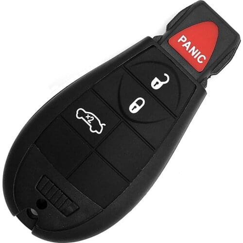 New For J eep Fobik Remote Car key For C-hrysler 433Mhz 3+1/3 Button+Panic Blade with ID46 Electronic Chip For D-ogde