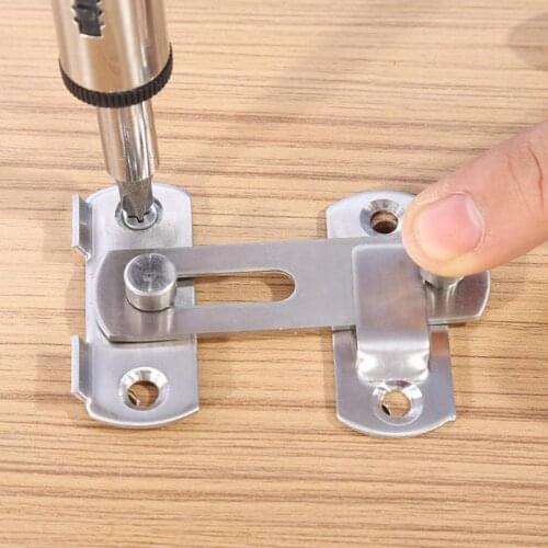 Newly Stainless Steel Hasp Latch Lock Sliding Door Lock For Casement Cabinet Fitting Door Lock Hardware Accessories