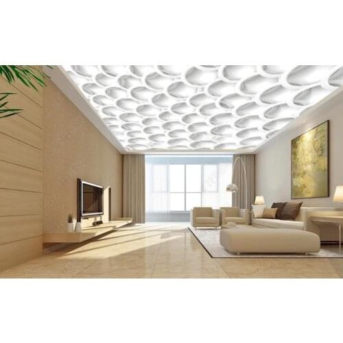 Wallpaper photo ceiling Simple white ferrule for Living room bedroom photo wallpaper ceiling 3D customize
