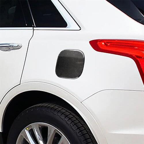Carbon Fiber Car Exterior Decoration Fuel Tank Cap Frame Cover Trim For Cadillac XT5 Car Decal Accessories Stickers Brand New