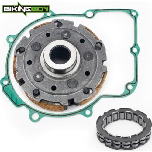 BIKINGBOY Wet Clutch Pad Shoe Carrier + Bearing + Gasket For Yamaha Grizzly YFM 660 02 03 04 05 06 07 08 Rhino YRX 660 2004-2007