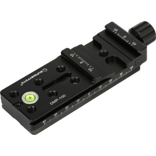 SUNWAYFOTO DMP-100R Tripod Head Quick Release Plate for DSLR Camera Tripod Plate Nodal Slide with Screw-knob Tripod Plate