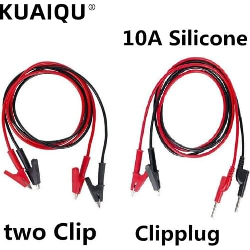 KUAIQU 10A Test Leads Line Banana Plugs To Crocodile Clamps Alligator Clips Test Lead Cable Wire For DC Power Supply Multimeter
