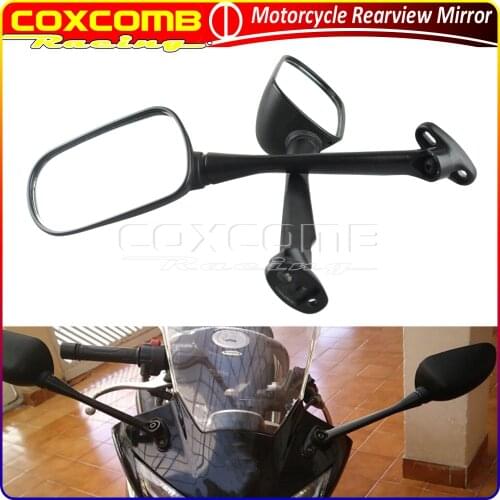 1Pair Motorcycles Long Rear View Mirror Black Left Right Side Mirrors For Honda CBR250 2011-2012 CB1300S 2003-2012 2011