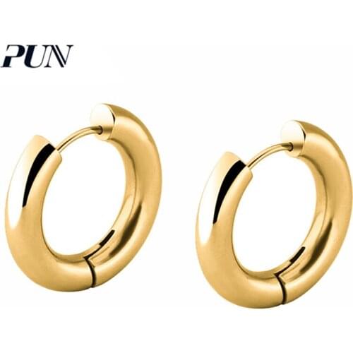 Punk Stainless Steel Earrings 2020 Trendy Earrings Thick Earrings For Women Hoop Earrings For Men Round Earrings Jewelry Gifts
