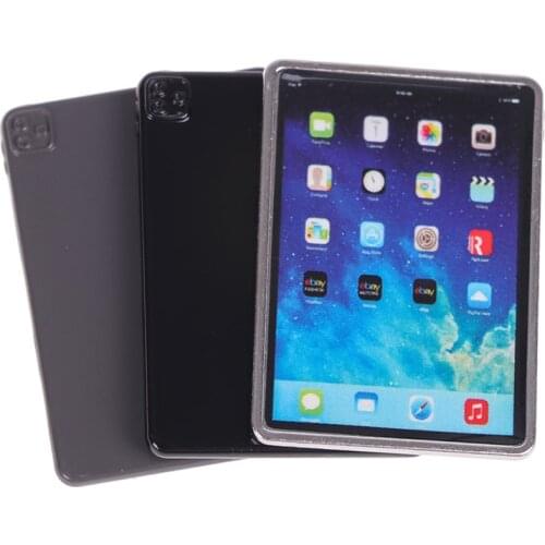 1pc 1/12 Dollhouse Miniature Accessories Mini Metal Tablet Computer Model Simulation Tablet PC Toys Doll House Decoration