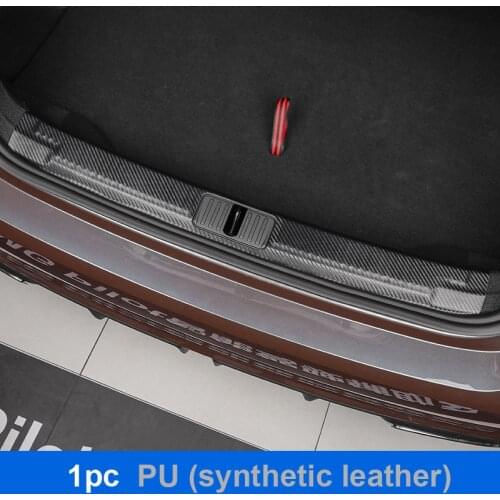 1pc PU (synthetic leather) for MG5 2021 trunk Threshold protection decorate Carbon fiber pattern