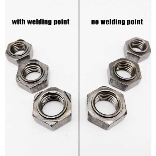 2/20pcs M4 M5 M6 M8 M10 M12 M14 M16 Carbon Steel Hexagon Hex Stud Spot Weld Nut No Solder Point Nut Metric Thread