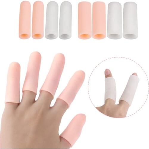5Pcs/Set Silicone Gel Tubes Toe Separator Finger Protector Callus Bunion Corrector Corns Blisters Pain Relief Foot Care Tools