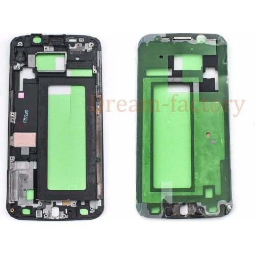 50pcs For S6 Edge G925 Front LCD Front Housing Cover Bezel Middle Frame For Samsung Galaxy S6 SM-G920 G920F Free DHL