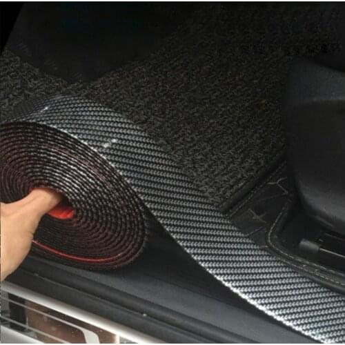5D Carbon Fiber Rubber Car Stickers Styling Door Sill Protector Goods For KIA Toyota BMW Audi Mazda Ford Hyundai Accessories