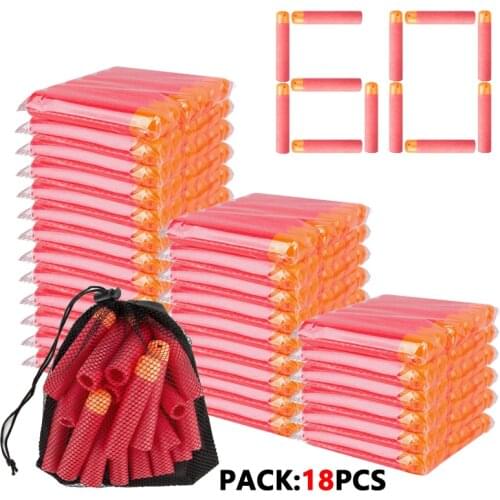 60Pcs 9.5cm Darts For Nerf Mega Sniper Foam Bullets for N-Strike Mega Series Refill Darts for Nerf Accessoies Net Bag for Bullet