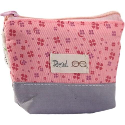 70PCS / LOT Girl Canvas Printing Storage Bag Creative Florets Haiqing New Zero Wallet Lovely Coin Purse Cloth Art Zero Wallet