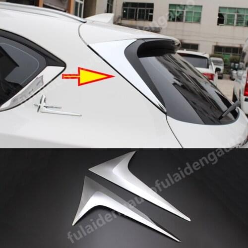 ABS Chrome Rear Window Spoiler Triangle Decor cover Trim For Mazda CX-5 CX5 2017-2020 car accessories