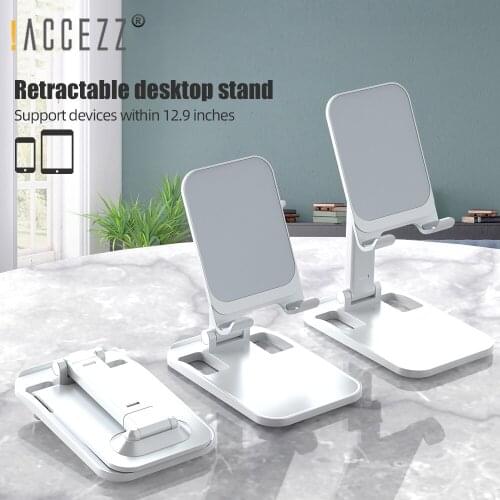 !ACCEZZ Universal Mobile Phone Stand Desktop Broadcast for Tablet iPad Multi-function Telescopic Adjustable Folding Lift Holder