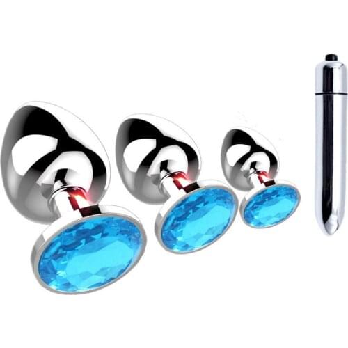 Woman Vaginal Erotic Massager Stainless Steel Butt Plug Vibrator Sex Products Anal Plug Dildo Beads Sex Toy Vagina Insert