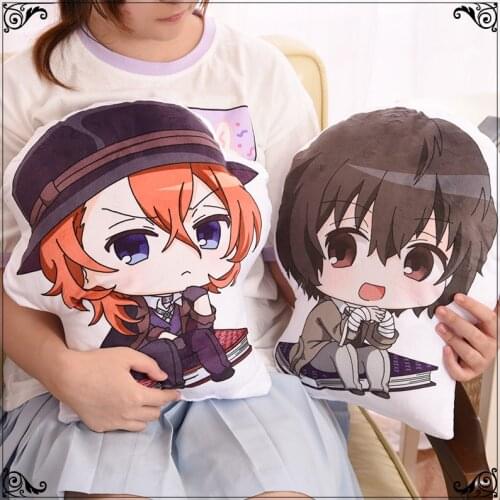 Anime Bungo Stray Dogs Nakajima Atsushi Short Plush Doll Pillow Game Dazai Osamu Cute Toys Cartoon Cushion Birthday Xmas Gifts