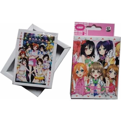 Anime LoveLive Poker Cards Toy Love Live Cosplay Board Game Cards With Box Collection Gift