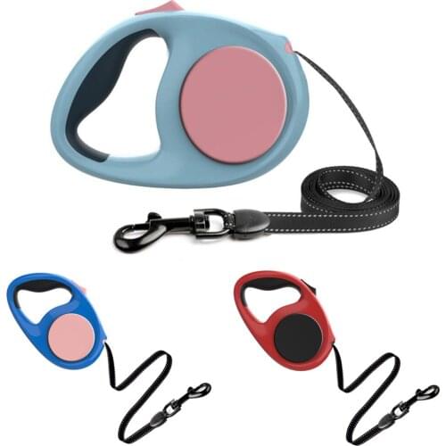 Pet Product Automatic Dog Leash Durable Strong 5M Cat Traction Rope Puppy Walking Running Leash Leads Retractable Extending Belt