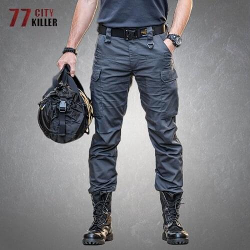 Tactical Cargo Pants Man Casual Breathable Multiple Pockets Military Trousers Male Hiking Camping Wearable Joggers Mens Pants