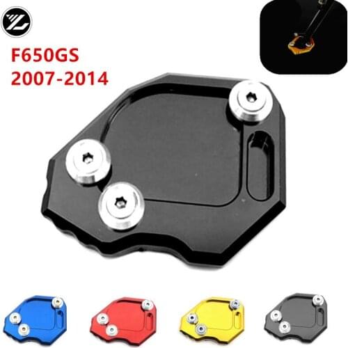 For BMW F650GS 2007-2014 2008 2010 11 12 13 14 Motorcycle CNC Aluminum Kickstand Foot Side Stand Extension Pad Support Plate