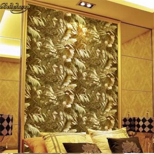 Beibehang Luxury reflective gold foil photo wallpapers floating yellow background background wall stickers for ceiling wallpap