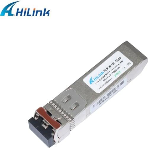 Hilinktech Free DHL 10G CWDM SFP+ 80KM 1610 EML+APD ZR LC DDM transceiver module